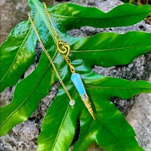 Opalite Gold Plated Spiritual Awakening & Balance Pendulum